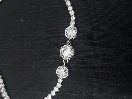Elegant Silver Diamond Girls Bracelet – Sparkle with Style